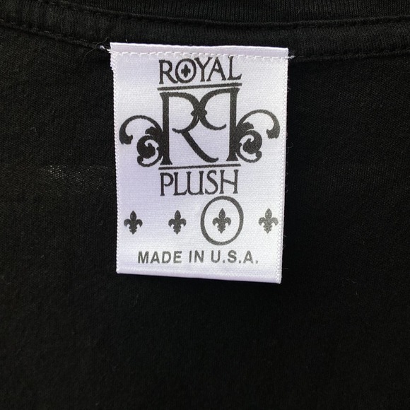 Royal Plush Rhinestone V Neck Tee - L - Picture 2 of 4